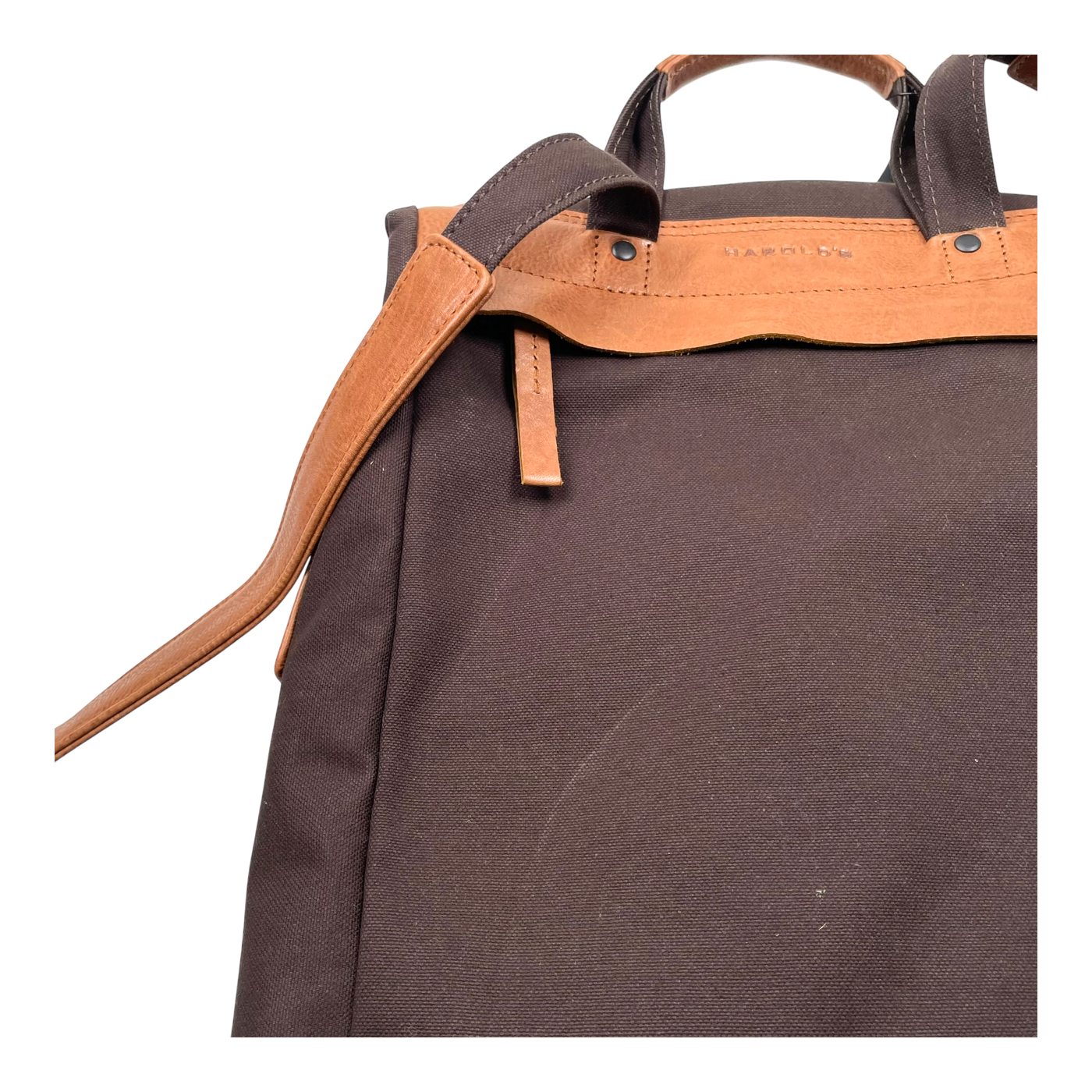 Harold's Bags wax backpack, brown/cognac