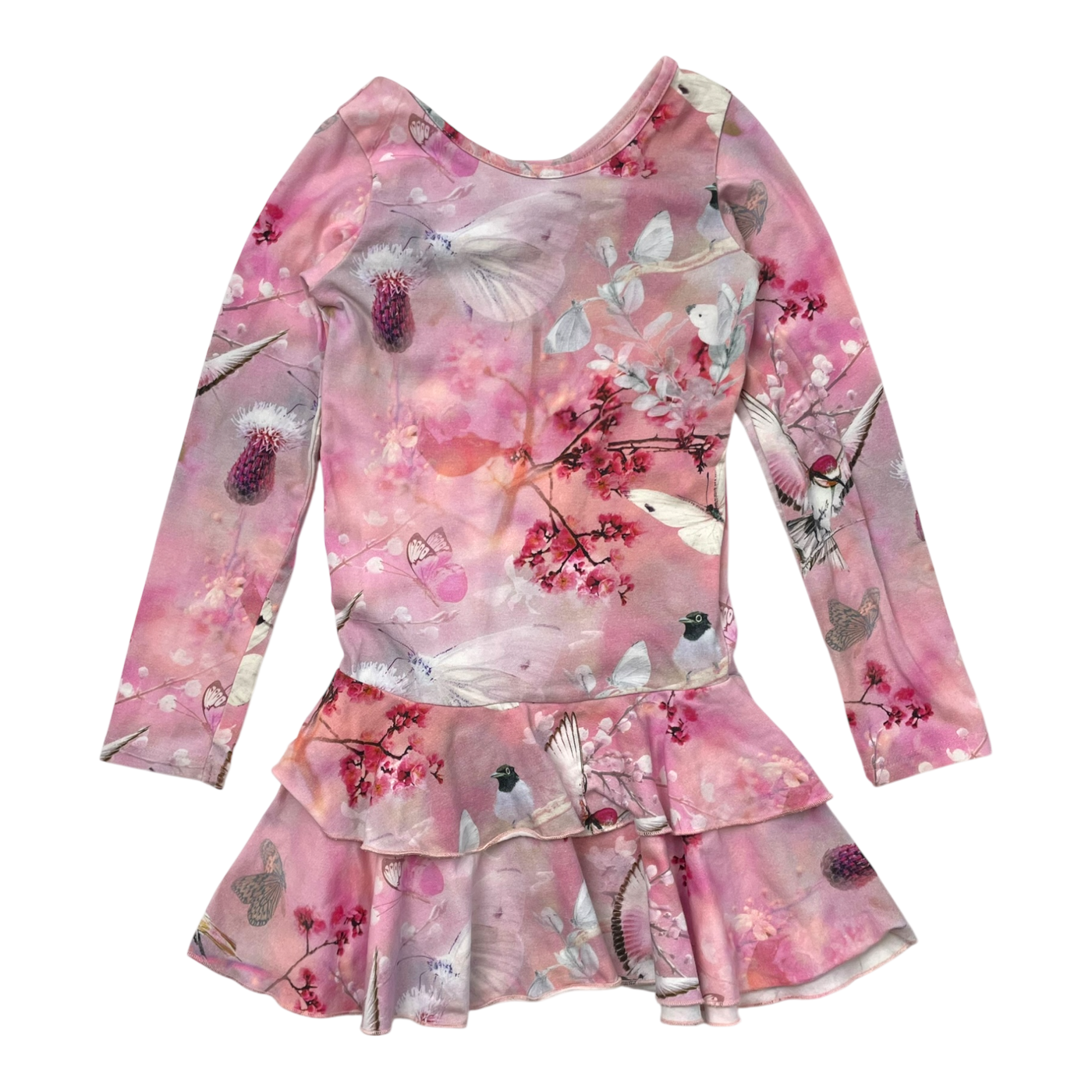 Gugguu frilla dress, flowers | 104cm
