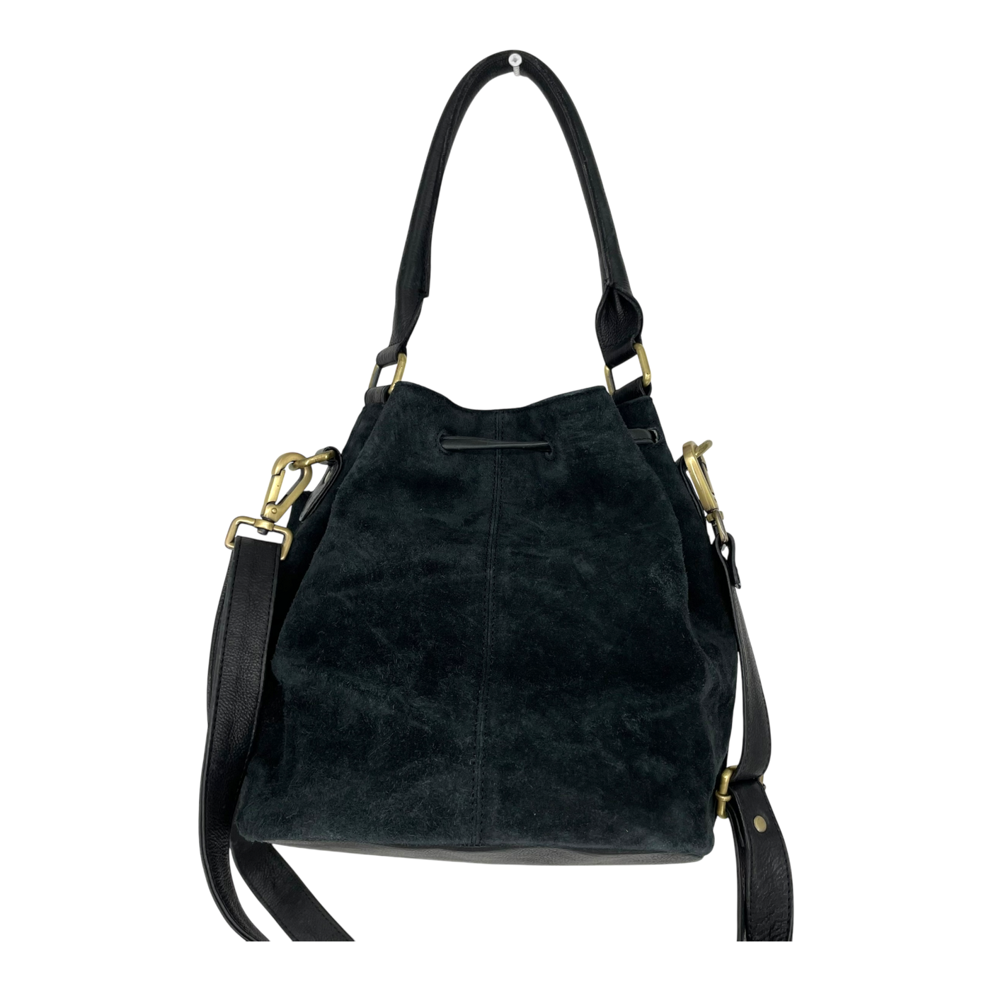 Holzrichter suede bucket bag, black