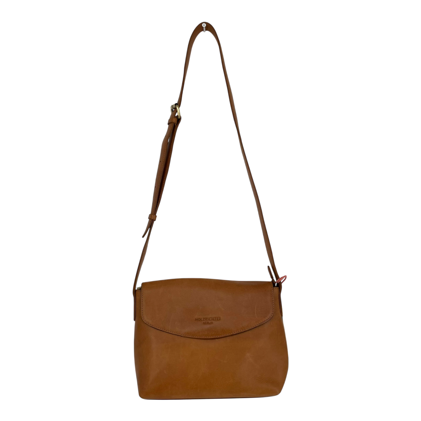 Holzrichter leather shoulder bag, caramel