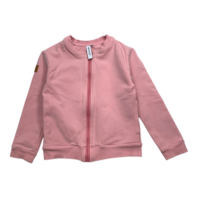 Metsola zipper sweat jacket, pink | 110/116cm