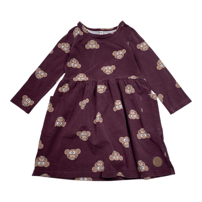 Blaa dress, monkey | 110/116cm