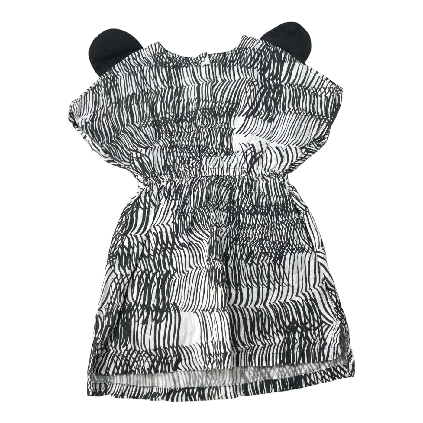 Papu linen dress, black/white | 98/104cm