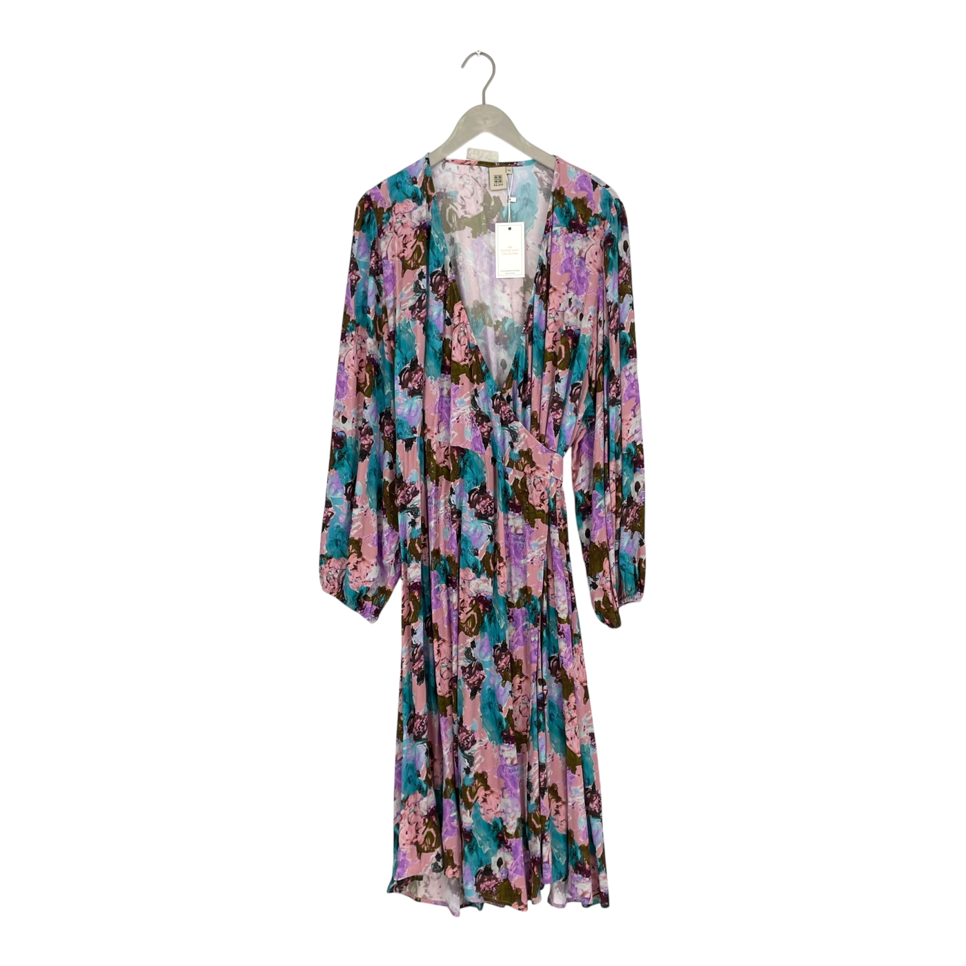 Kaiko wrap midi dress, candy aquarelle | woman 2XL