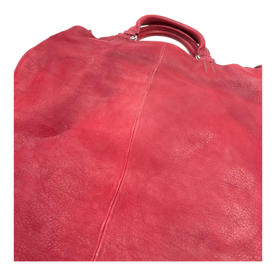 Harold's Bags leather shoulder bag/backpack, red
