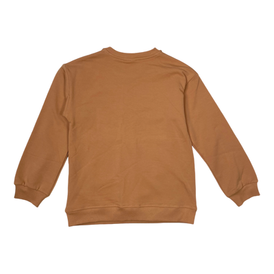 Metsola pocket sweatshirt, caramel brown | 110/116cm