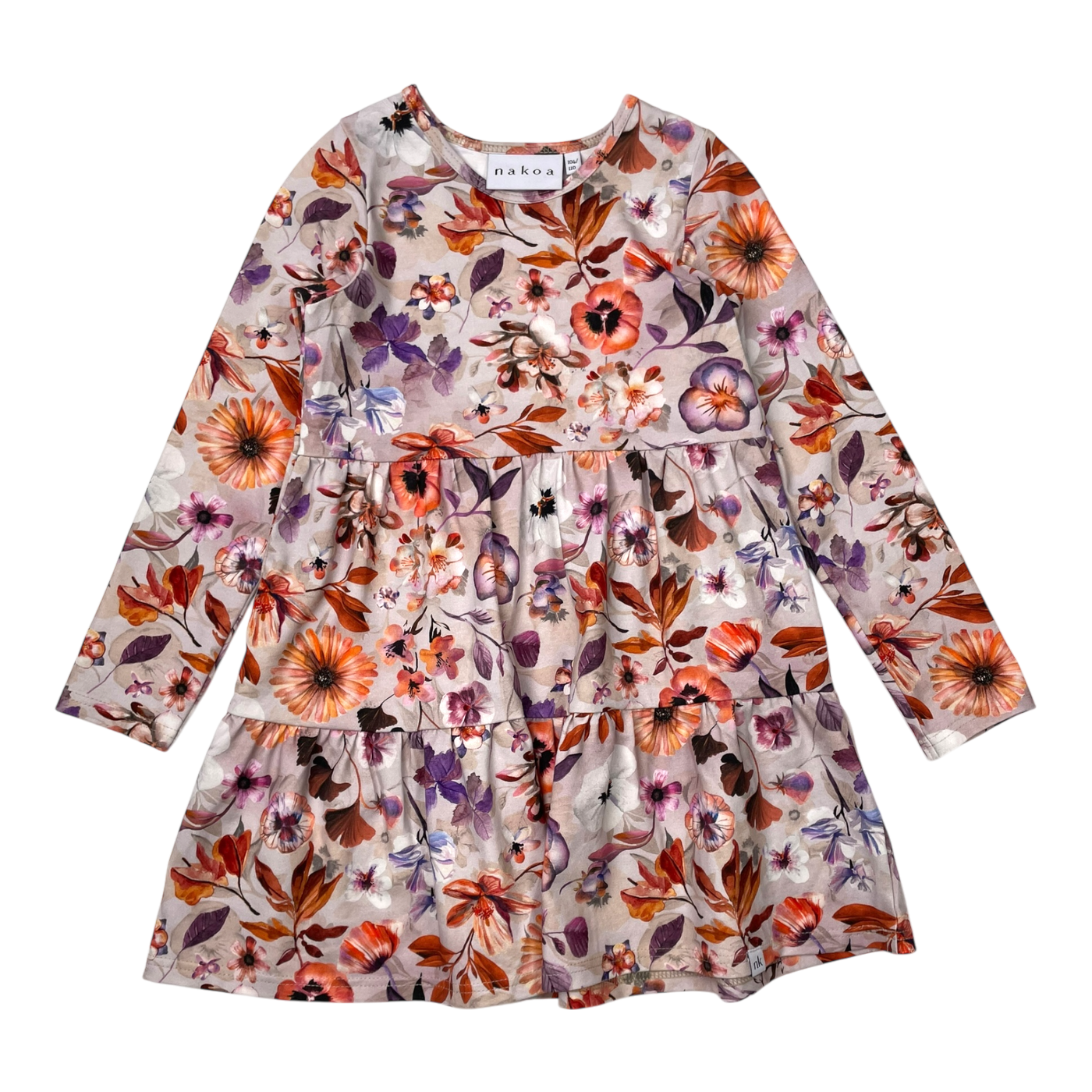 Nakoa layered dress, flower | 104/110cm