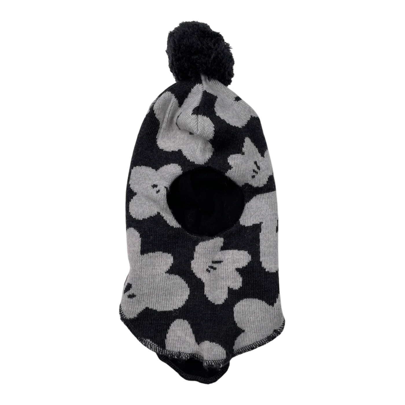 Mainio merino balaclava, black & white | 6-24m