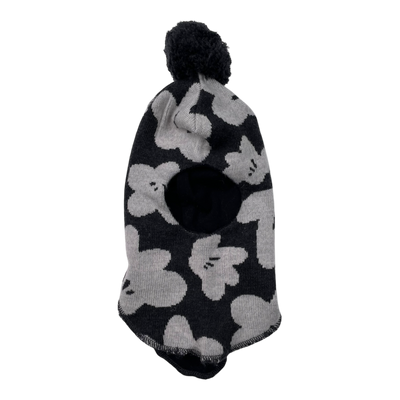 Mainio merino balaclava, black & white | 6-24m