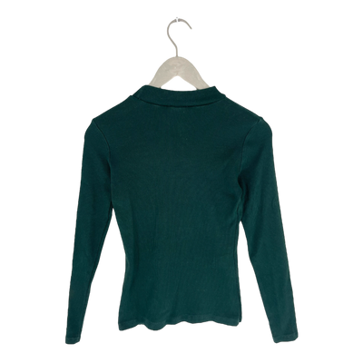 Aarre rib shirt, emerald green | woman XS