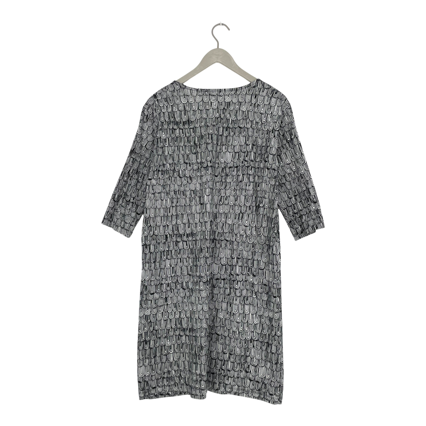 Marimekko varpu dress, black and white | woman L