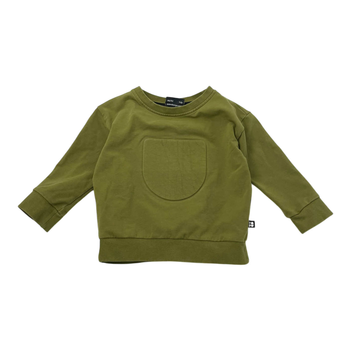 Papu sweatshirt, olive green | 86/92cm