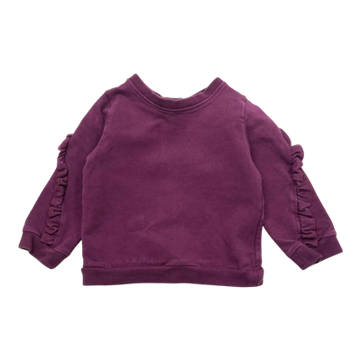 Gugguu frill sweatshirt, purple | 86cm