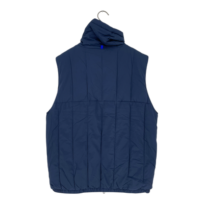 Embassy of Bricks and Logs puffer vest, dark blue | unisex L
