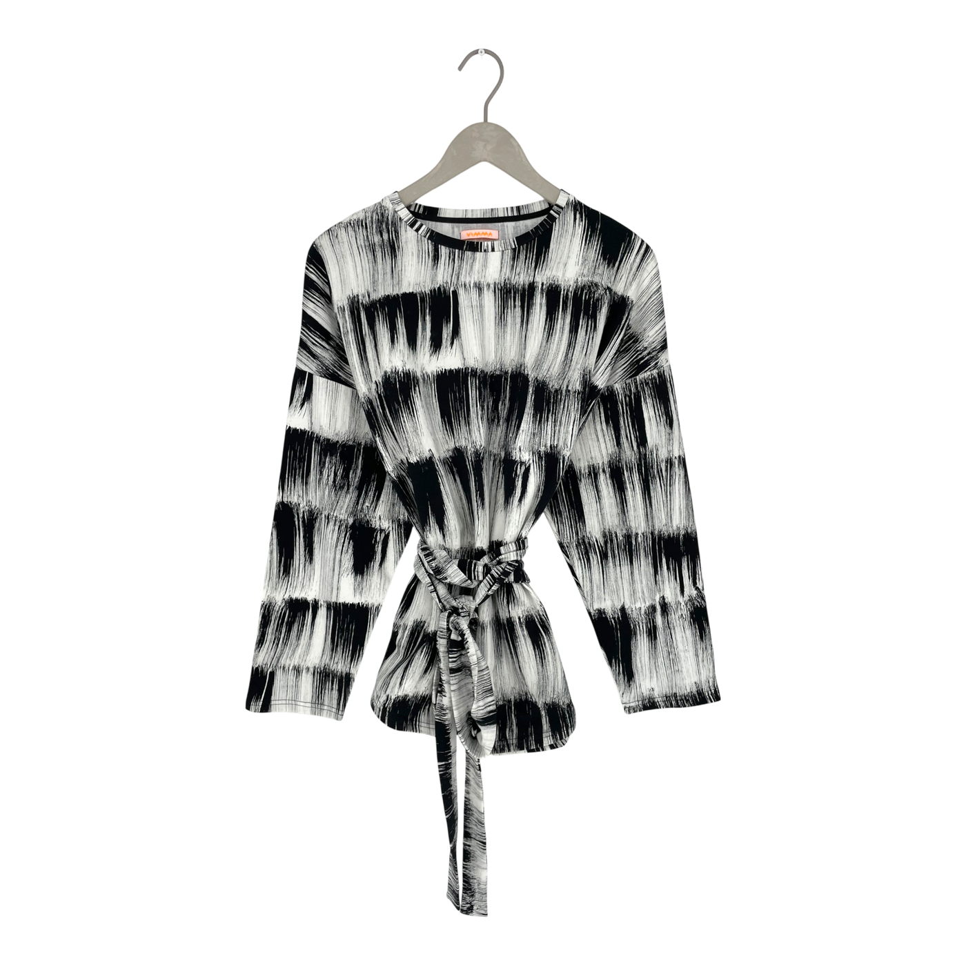 Vimma wrap shirt, black/white | onesize