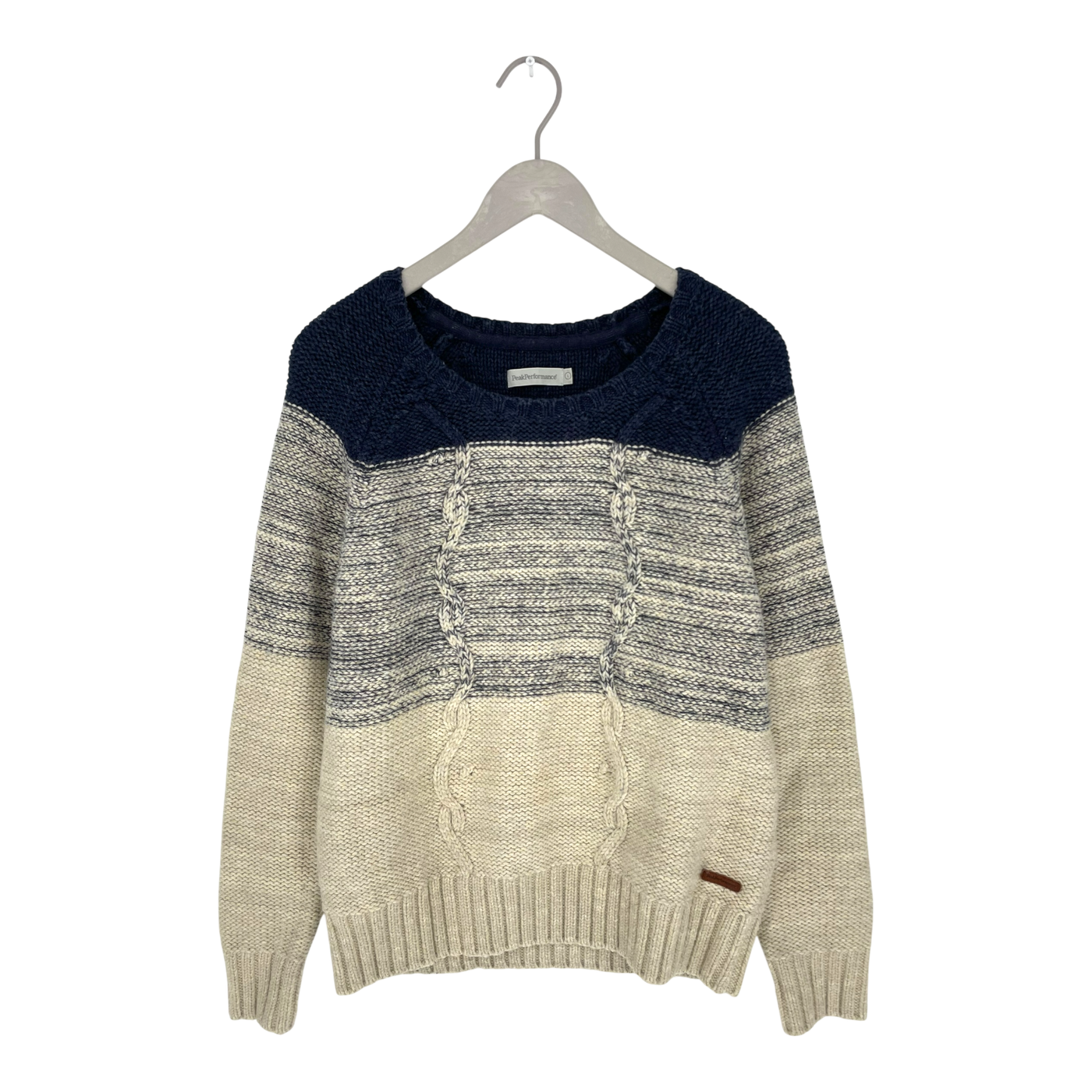 Peak Performance melba knit, dark blue/vanilla | woman L
