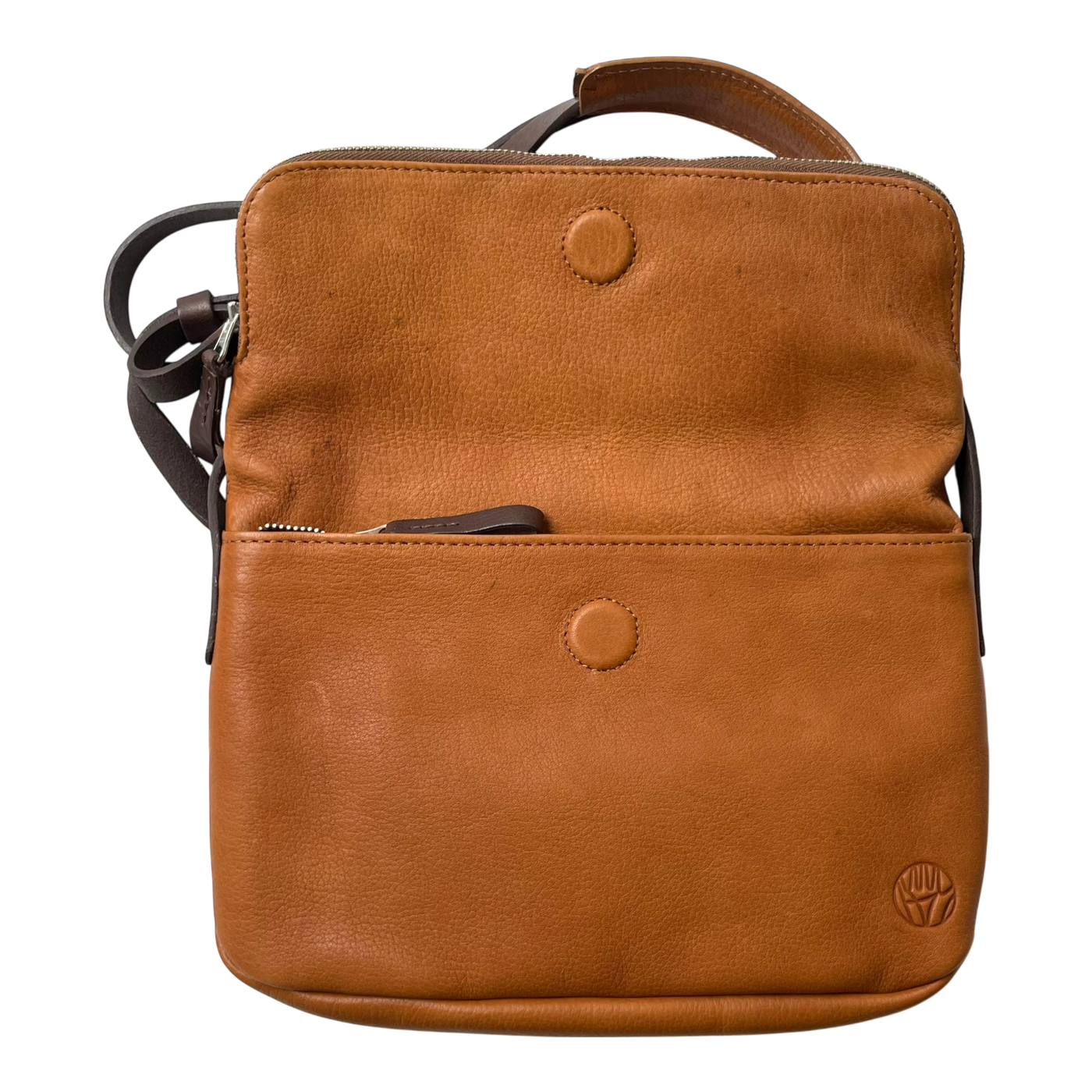 Harold's Bags leather chaza twosize handbag, cognac