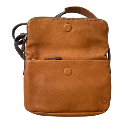 Harold's Bags leather chaza twosize handbag, cognac