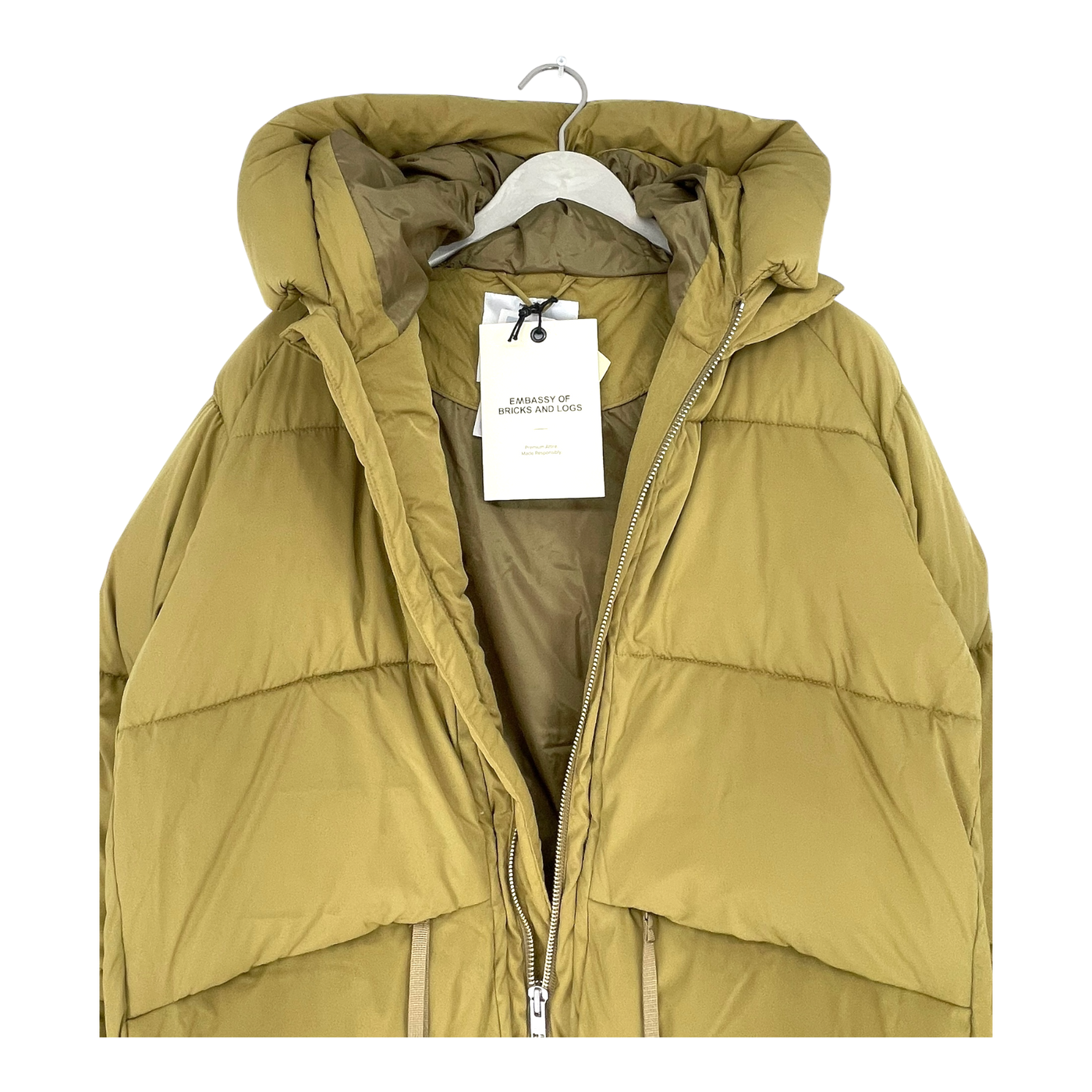 Embassy of Bricks and Logs lourdes puffer jacket, green | unisex M