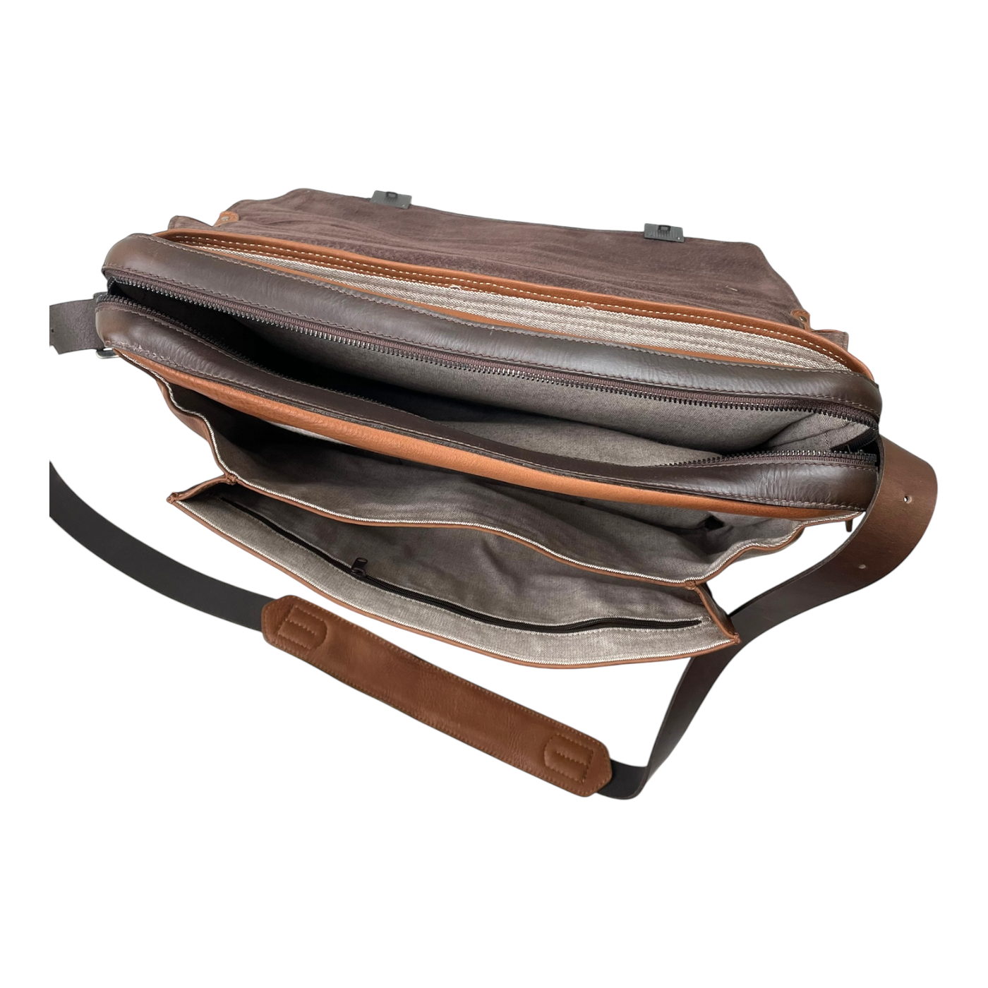 Harold's Bags ivy lane briefcase bag, cognac