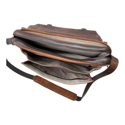 Harold's Bags ivy lane briefcase bag, cognac