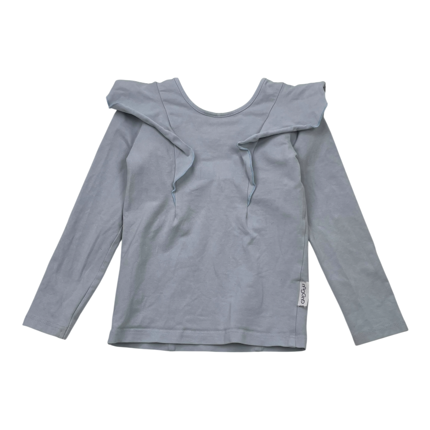 Gugguu frill shirt, powder blue | 92cm