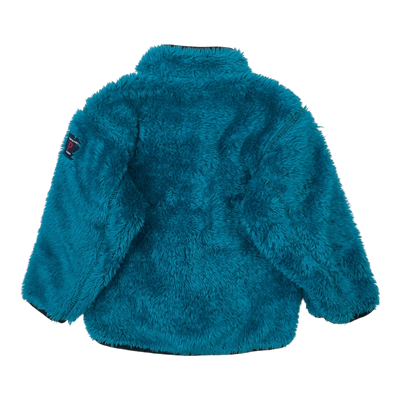 Polarn O. Pyret fluffy jacket, turquoise | 74cm