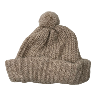 Kaiko chunky beanie, sand | woman XL