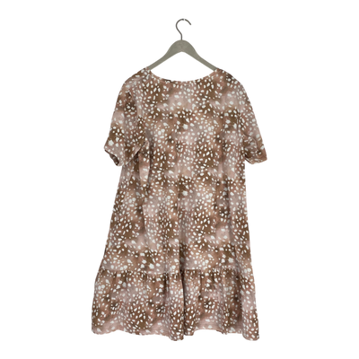 Kaiko ruffle t-shirt dress, copper bambi | woman XXL