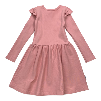 Metsola rib dress, pink | 110/116cm