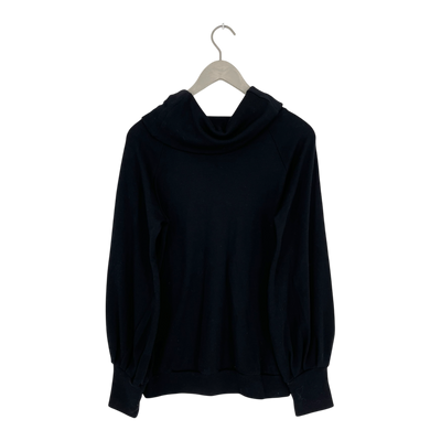 Ommellinen merino turtleneck shirt, black | woman M