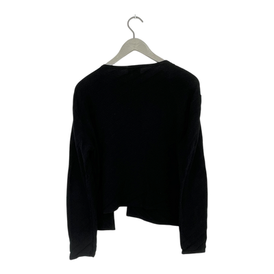 Papu cropped petit cotton cardigan, black | woman M/L