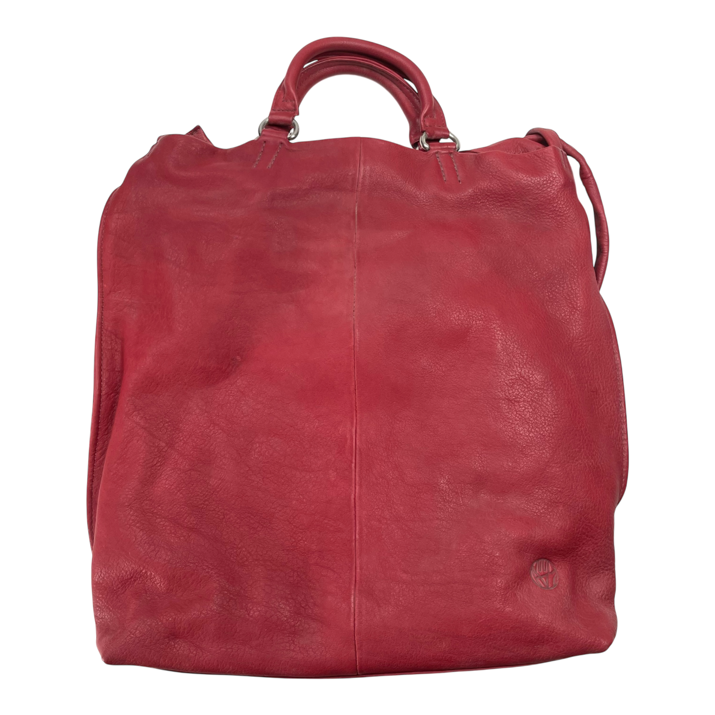 Harold's Bags leather shoulder bag/backpack, red