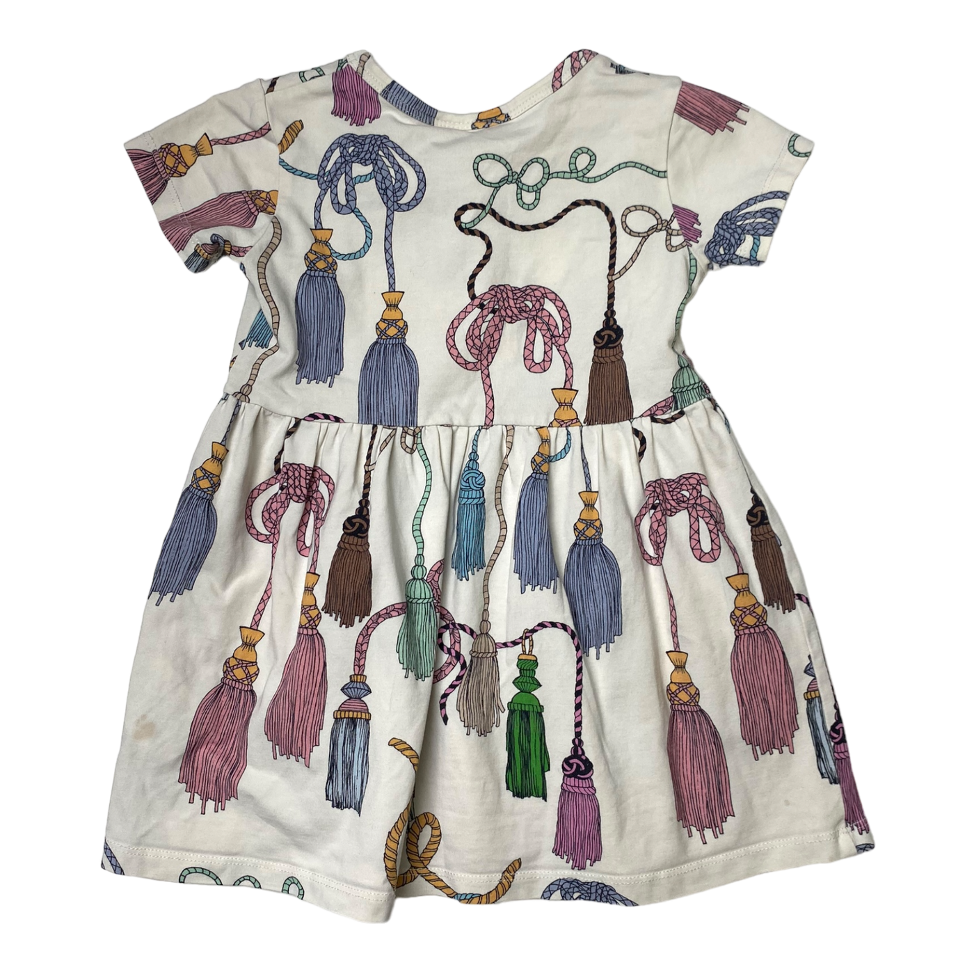 Mini Rodini dress, tassels | 80/86cm