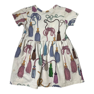 Mini Rodini dress, tassels | 80/86cm