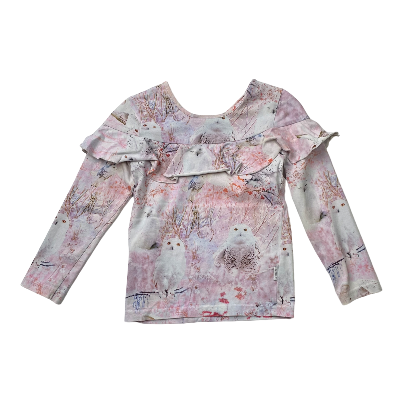 Gugguu frill shirt, flower | 86cm