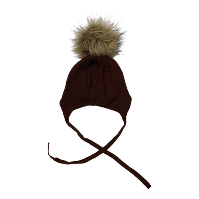 Gugguu merino furry beanie, brown | 35/36cm