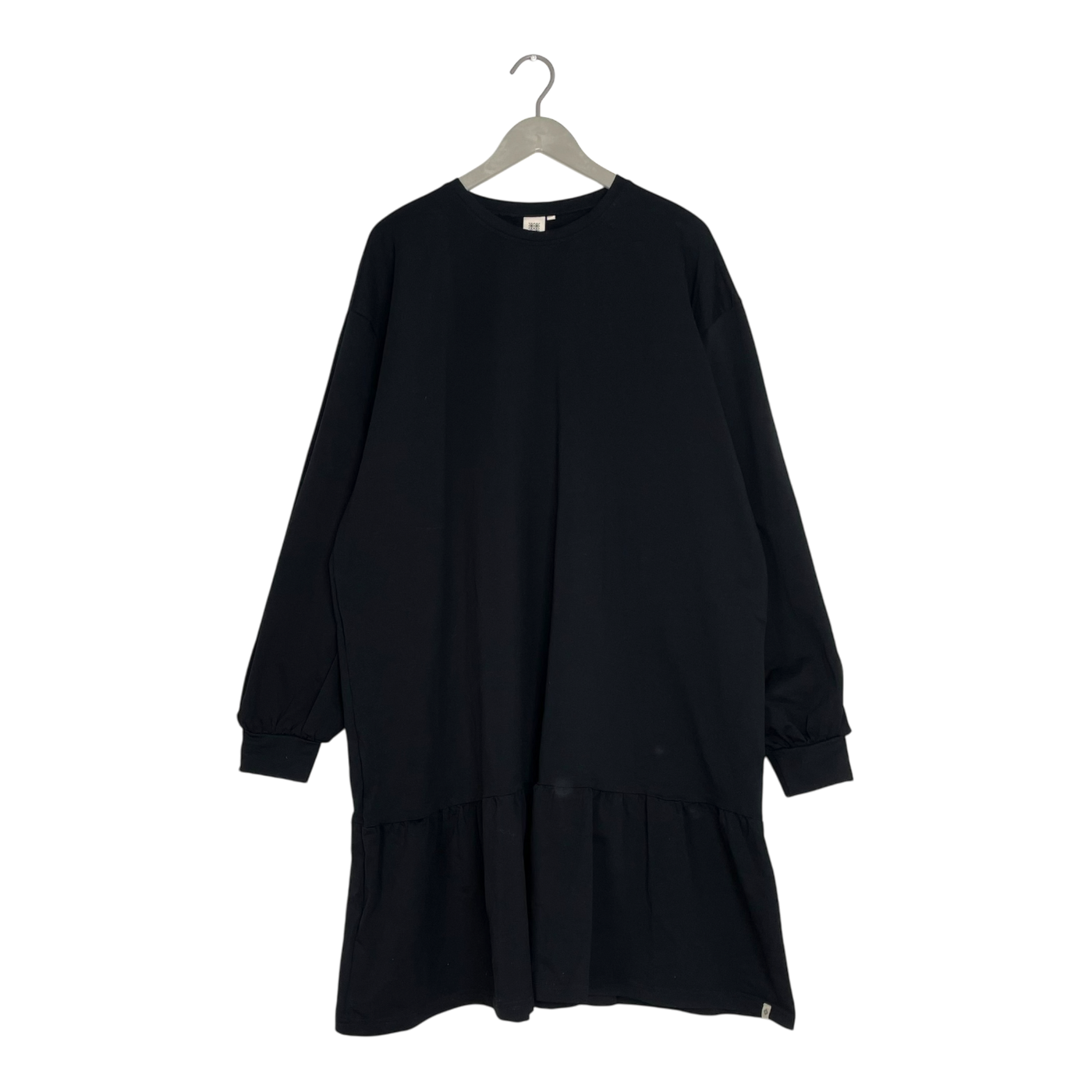 Kaiko ruffle sweat dress, black | woman XXL