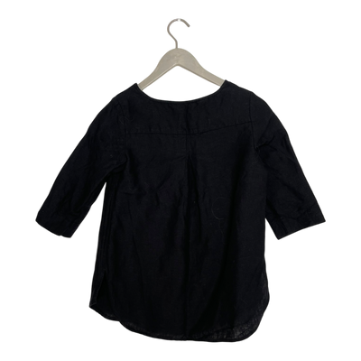 Nakoa classic linen shirt, black | woman XS