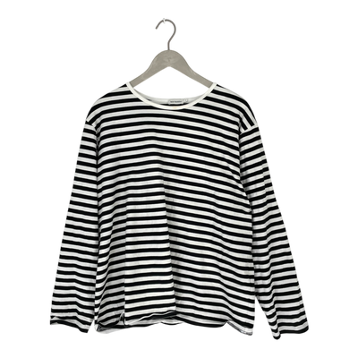 Marimekko stripe shirt, black & white | woman XL