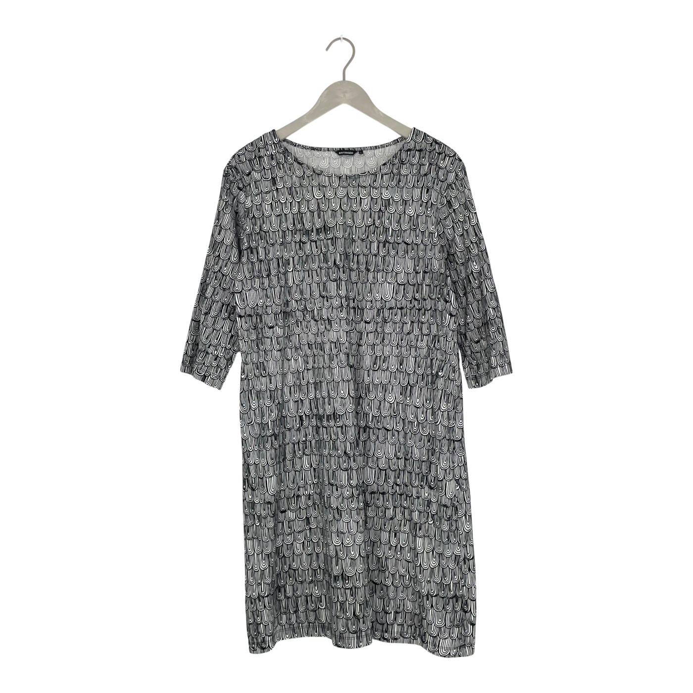 Marimekko varpu dress, black and white | woman L