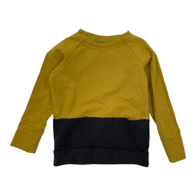 Papu sweatshirt, black and yellow | 98/104cm