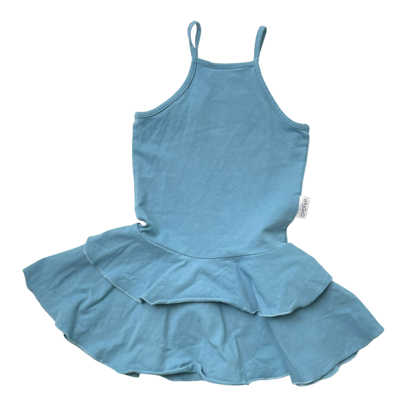 Gugguu spagetti frilla dress, blue | 98cm