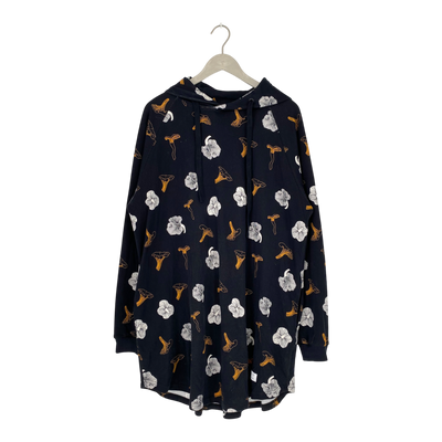 Riva Clothing hoodie tunic, mushrooms | woman M