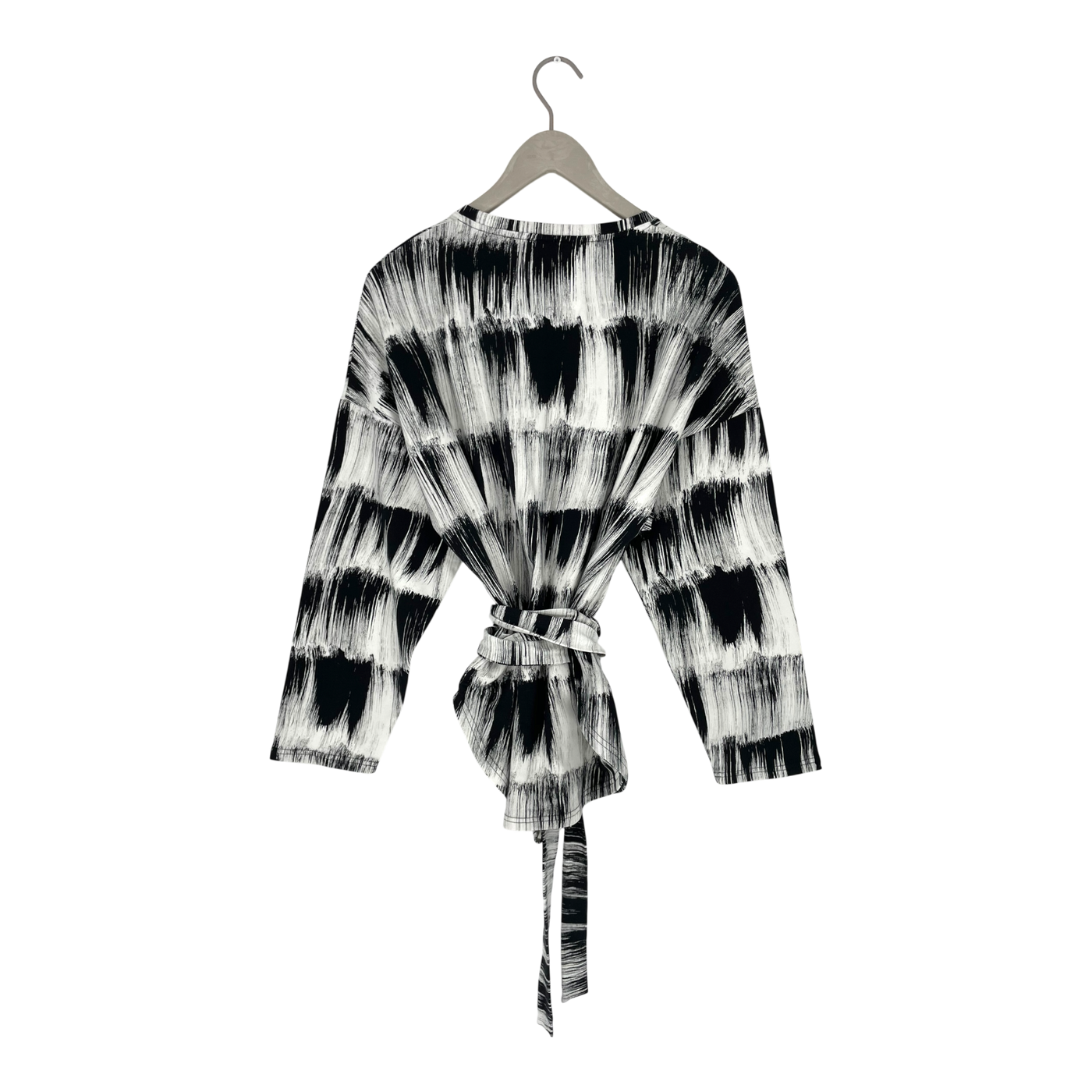 Vimma wrap shirt, black/white | onesize