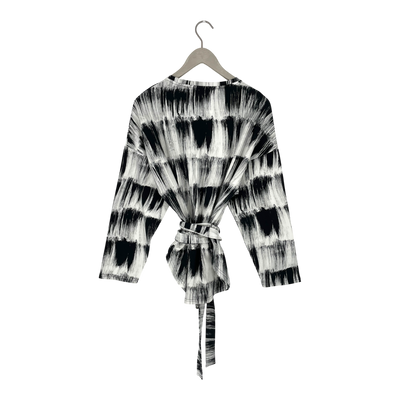Vimma wrap shirt, black/white | onesize