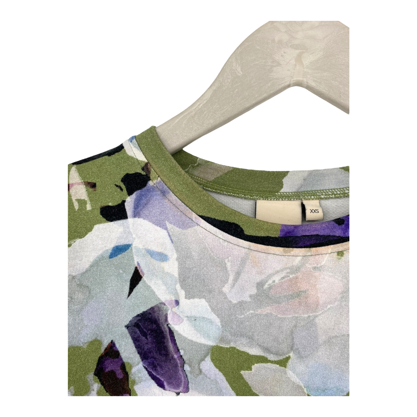 Kaiko ruffle sweat dress, olive anemone | woman XXS