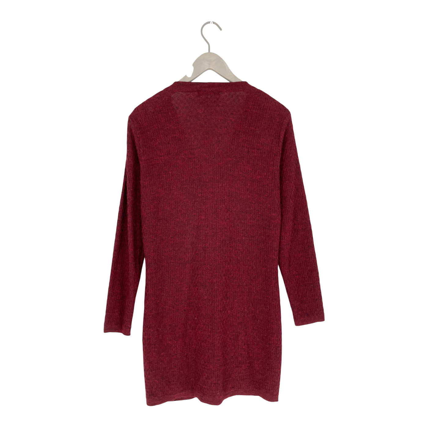 Alpa alpaca drizzle cardigan, burgundy | woman M