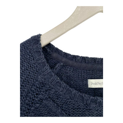 Peak Performance melba knit, dark blue/vanilla | woman L