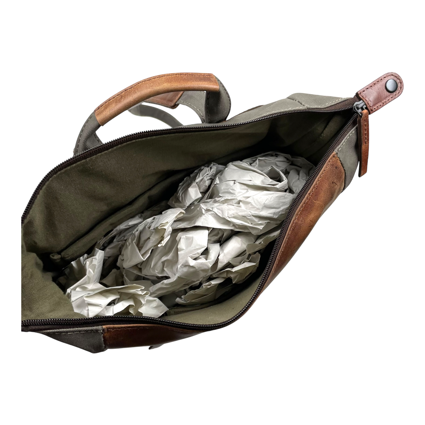 Harold's Bags wax backpack, khaki/brown